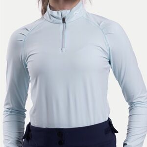 KJUS Girls' Keano Half-Zip light Blue Mid Layer Half Zip Size 152- 10-12 US Golf